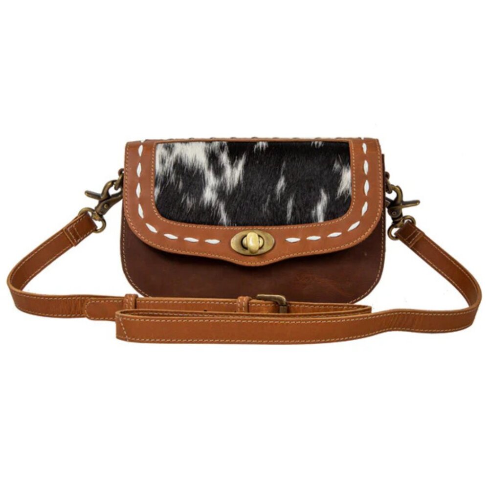 MYRA BAG Oxbow Falls Hair On &‎ Cowhide Small Crossbody Bag NWT